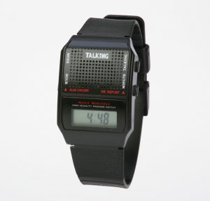 Silver / Black Fashion armbåndsur (engelsk tale)