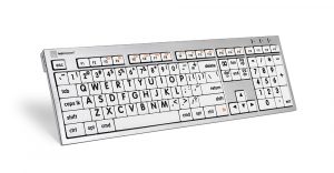 Mac-tastatur LogicKeyboard XL, hvit med sorte tegn