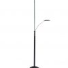 Lucius LED gulvlampe uplight unik gulvlampe som gir indirekte belysning, med punktlys i lesearmen. Dimbar med to separate knapper