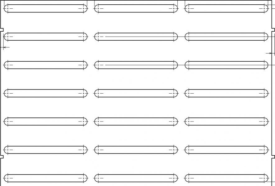 Plast mal til bruk sammen med ledelinje elementer som limes eller tapes til underlaget på 280 (metall) - 295 mm (Desmopan) - Bilde 2